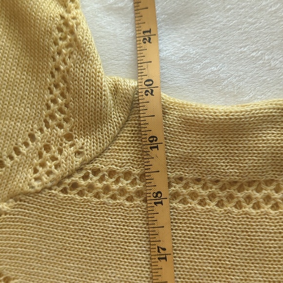 Vintage Spring Knit Short Sleeve Pointelle Sweater - Picture 9 of 12